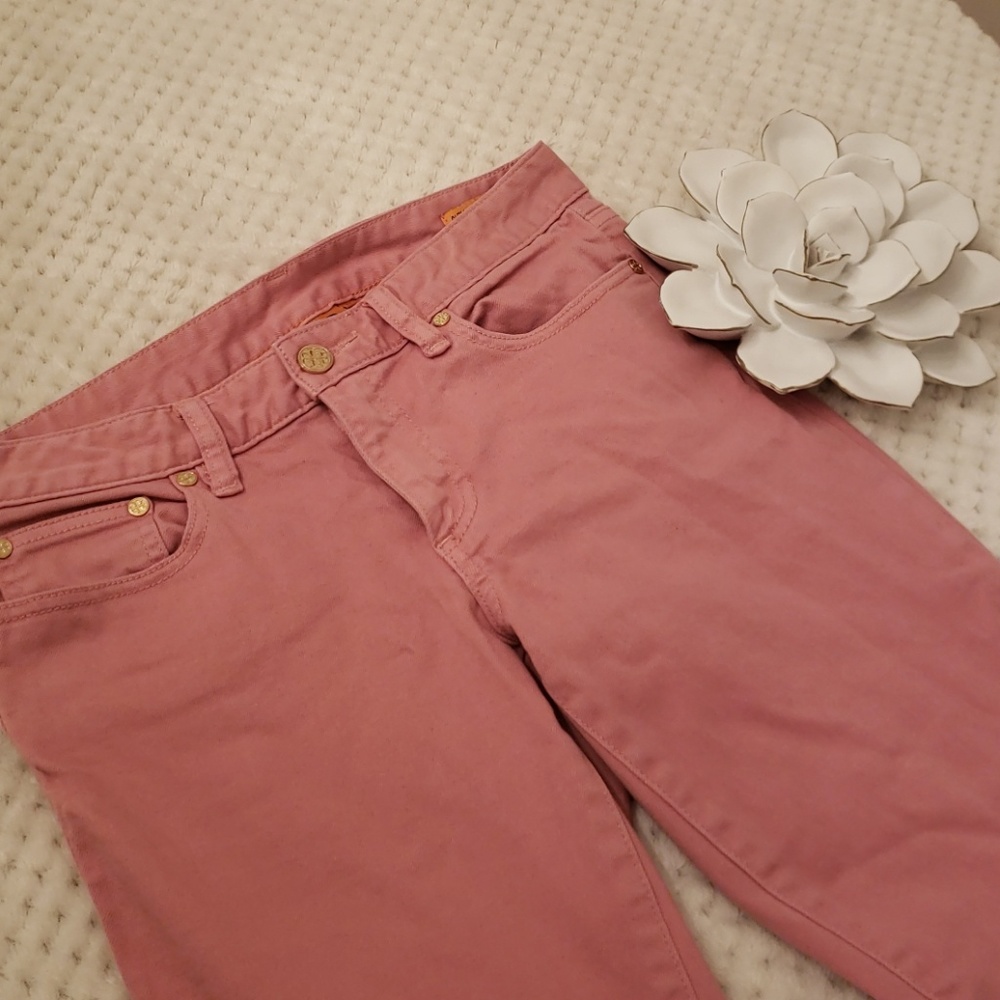 Tory Burch Pink Ankle Cropped Pants